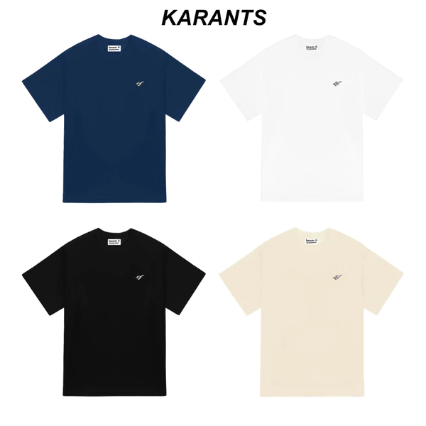Karants Áo Thun Oversize Vải Cotton 2 Chiều Gắn Thanh Kim Loại Trơn Nam Nữ Unisex - KR212