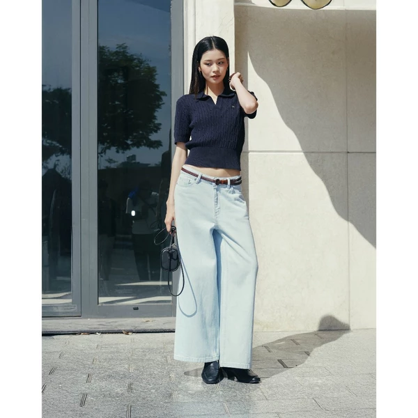 Quần Jeans Nữ Ống Rộng Form Loose - Routine 10F25DPAW033