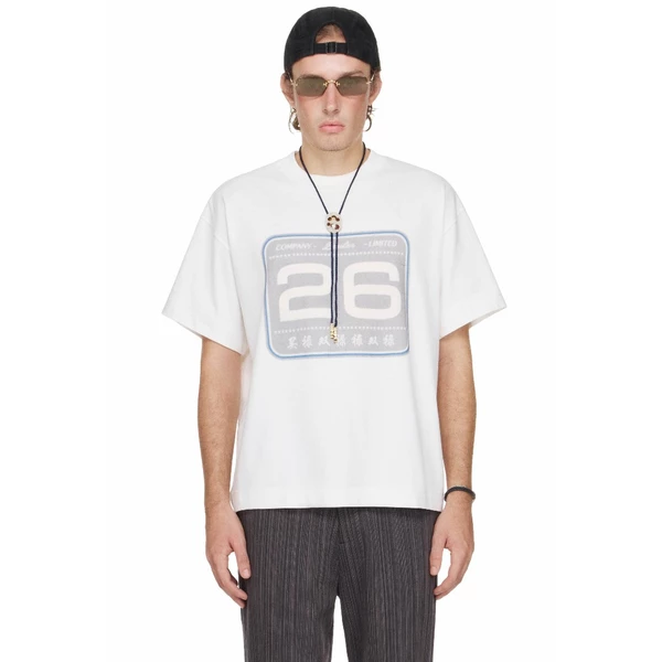 Áo Thun Boxy "26" Màu Trắng - BEUTER® "26" BOXY T-SHIRT – OFF-WHITE