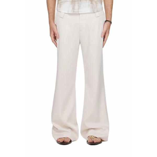 Quần Flare Cạp Đôi Màu Taupe - BEUTER® DOUBLE-WAIST FLARE PANTS - TAUPE