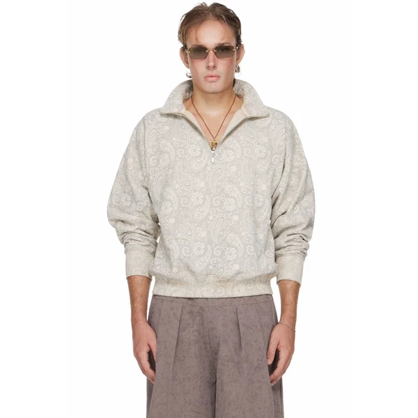 Áo Sweater Half-Zip Nam Dust Bloom Màu Be - BEUTER® MS DUST BLOOM HALF-ZIP SWEATER - BEIGE