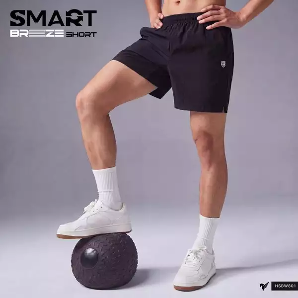 Quần short gió nam SMART BREEZE SHORTS TORANO Thoáng Mát, Logo Nổi Form Thể Thao Năng Động HSBW801