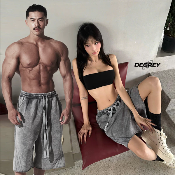 Quần lửng chân cua WAX XÁM Degrey short pant - SHOWAXXAM