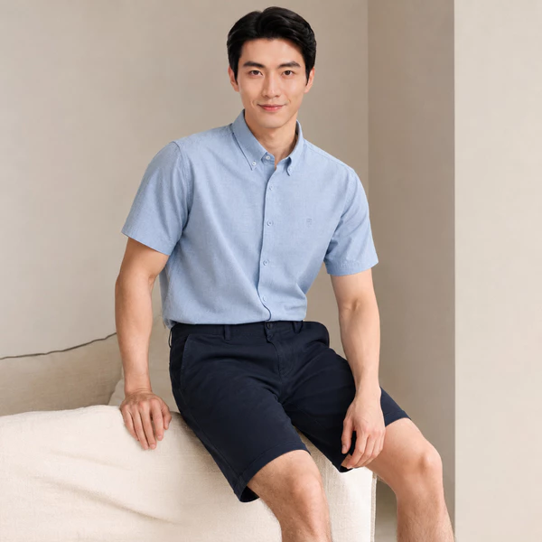 Quần short khaki nam SMART KHAKI SHORT TORANO thoáng khí, đứng form, thêu logo cao cấp HSBK800