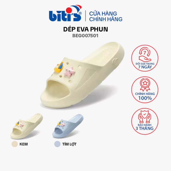 Dép Eva phun Biti's Bé gái BEG007501 size 30 đến 34