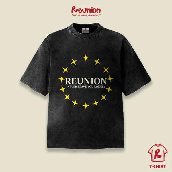 Áo Thun Washed REUNION  "YELLOW STARS" T-shirt TSW37