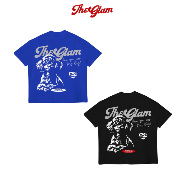 TheGlam CHÍNH HÃNG - Áo Thun Form Boxy UNISEX DOG "MY BOY" - Áo thun Màu Xanh/Đen - TS05-15