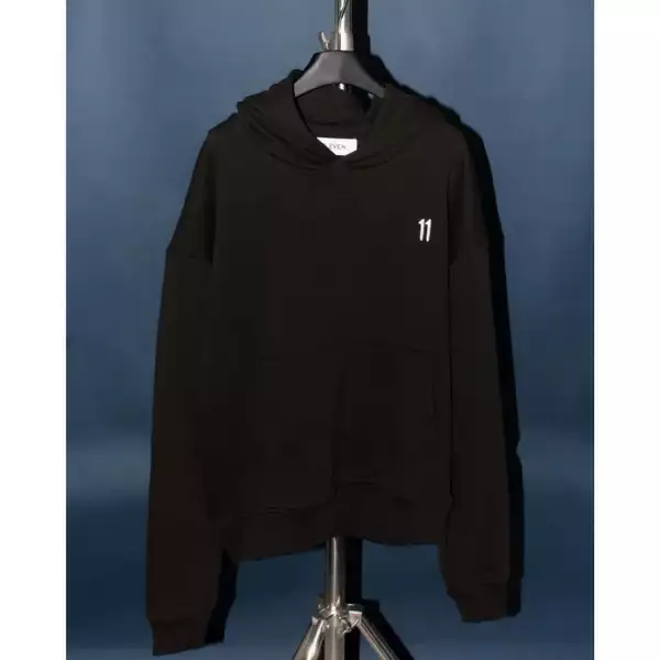 Eleven - Áo Nỉ Hoodie Unisex Nam Nữ Thêu 11 | Màu Đen