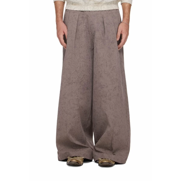 Quần Ống Rộng Nam Xếp Ly Màu Nâu Raven - BEUTER® MS PLEATED WIDE-LEG PANTS - RAVEN