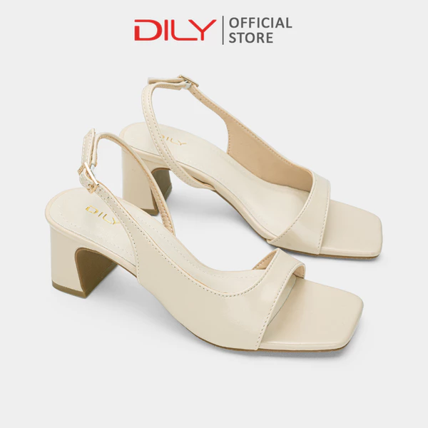 Sandal cao gót DILY mũi vuông trẻ trung, gót vuông cao 5.5cm DL0649