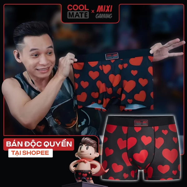 [ĐỘC QUYỀN SHOPEE] Quần lót trunk Mixilip Coolmate x Độ Mixi co giãn, thoáng mát, thấm hút