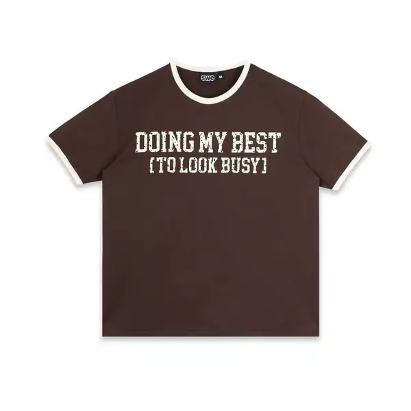 ÁO SWE BUSY RINGER TEE - BROWN