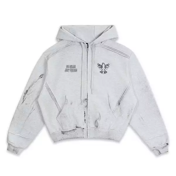 ÁO SWE CROSS ZIP HOODIE - GRAY
