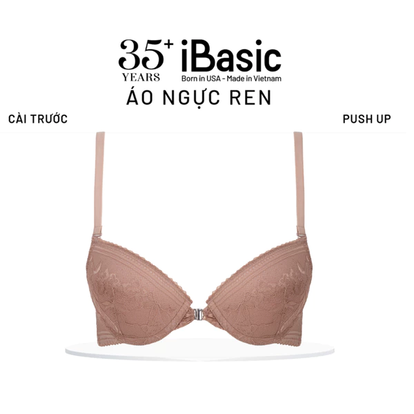 Áo ngực cài trước ren có gọng mút dày nâng ngực gợi cảm iBasic VA149