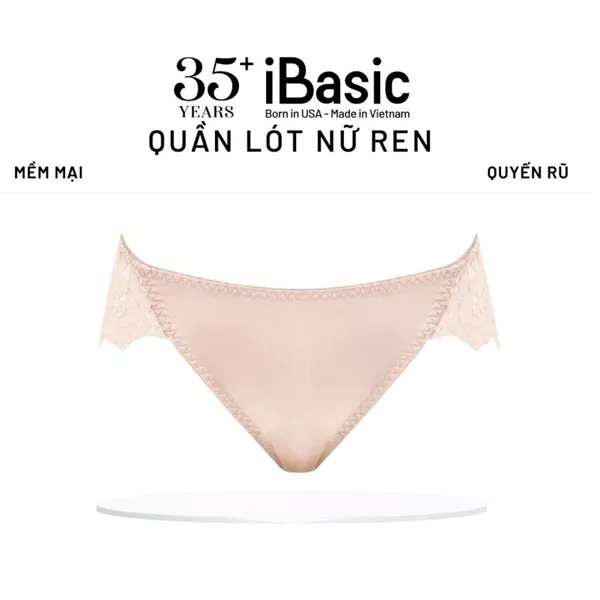Quần lót nữ iBasic ren bikini mềm ôm sát cơ thể tôn vòng 3 PANW175