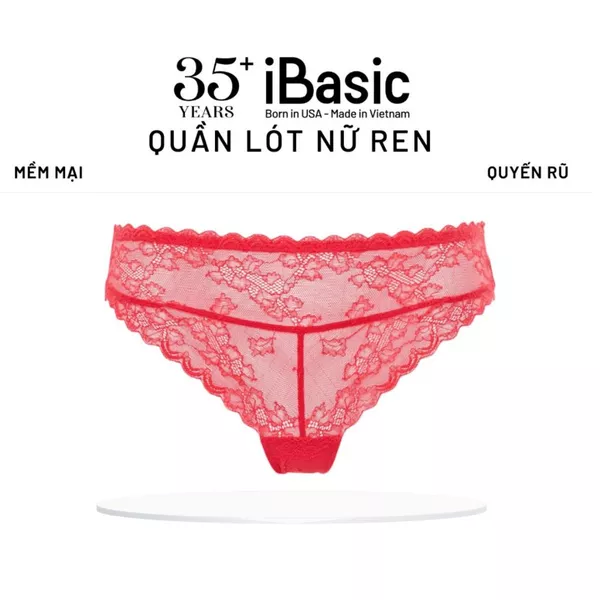 Quần lót ren nữ iBasic bikini ren mềm ôm dáng thoáng khí PANW136