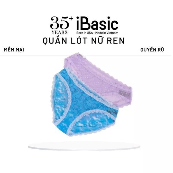 Quần lót ren nữ iBasic bikini họa tiết tinh tế mềm mại quyến rũ PANW169