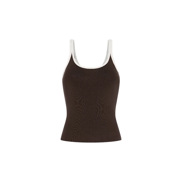 RUBIES Chio Top - Áo Dệt Kim Nữ Vải Viscose 2 Dây Cổ U