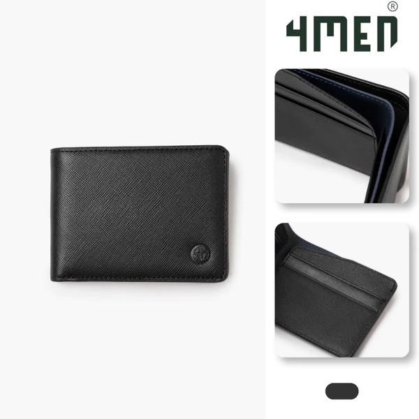 VÍ DA 4MEN Saffiano Mini Phối Màu Dáng Ngang BV061 Form Regular