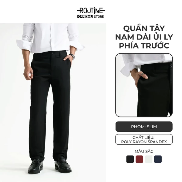 Quần Tây Dài Nam Trơn Form Slim - Routine 10F24PFO044