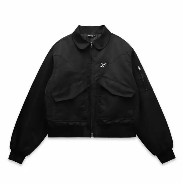 ÁO SWE BADGE BOMBER JACKET - BLACK