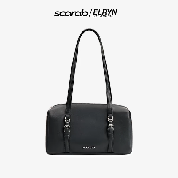 Túi xách đeo vai SCARAB ELRYN BELT VENTI BLACK thời trang nam nữ đựng vừa iPad 11 inch, điện thoại, ví, đồ trang điểm