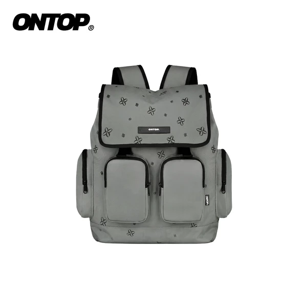 Balo nắp gập màu xám ONTOP | O-P38-XC