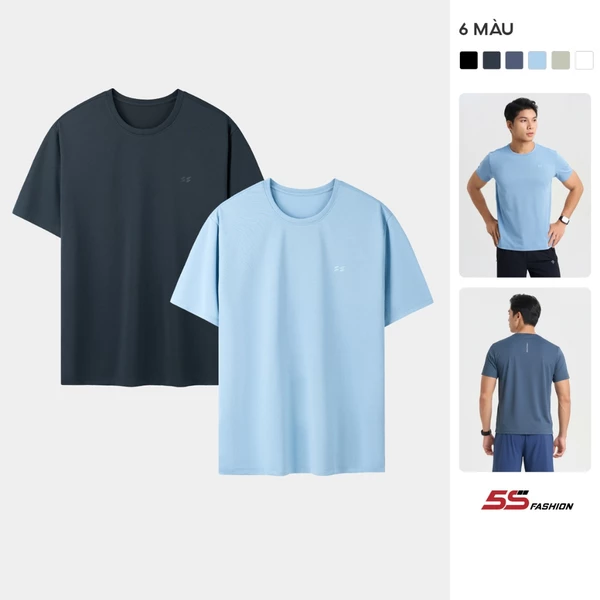 Combo 2 Áo Thun Nam AIR MOVE TEE 5S FASHION Vải Thoáng Khí Tự Nhiên 2C-M0ATS26042