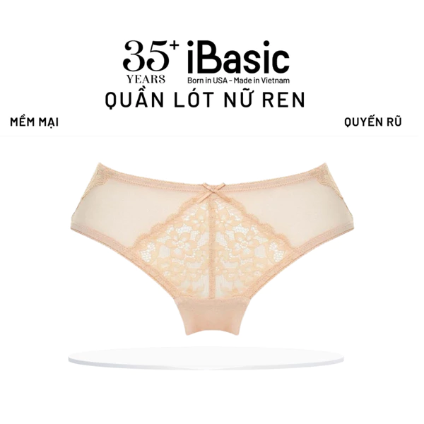 Quần lót nữ iBasic bikini ren phối lưới PANY060