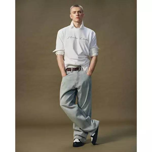 Eleven - Quần Jeans Unisex Form Baggy Fit | Màu Xanh Nhạt