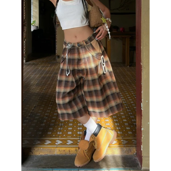 Quần Caro Lửng UNCV 11 - PLAID JORTS UNCV