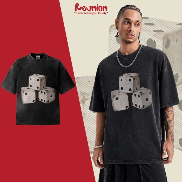 Áo Thun Washed REUNION"DICE" T-shirt TSW1