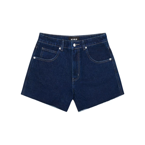 KIDO - Quần jean shorts xanh đậm RAW JEAN SHORTS DARK BLUE