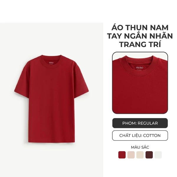 Áo Thun Tay Ngắn Nam Nhãn Trang Trí Form Regular - Routine 10F25TSS021