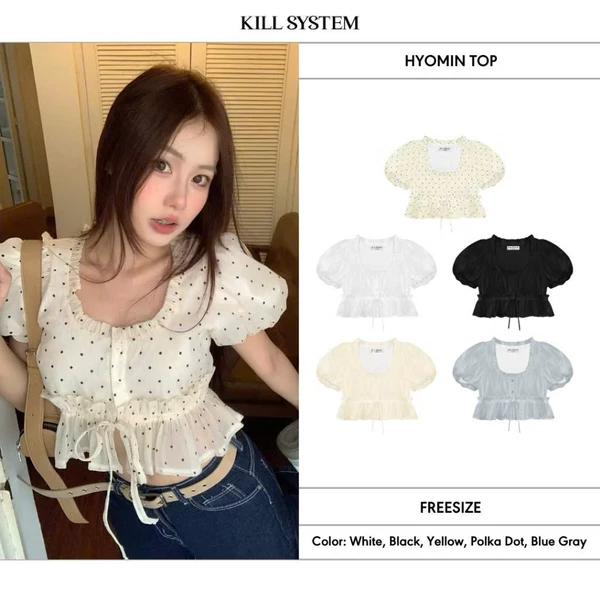 [LINK MỚI] Áo kiểu tay bồng babydoll voan tơ HYOMIN - KILLSYSTEM