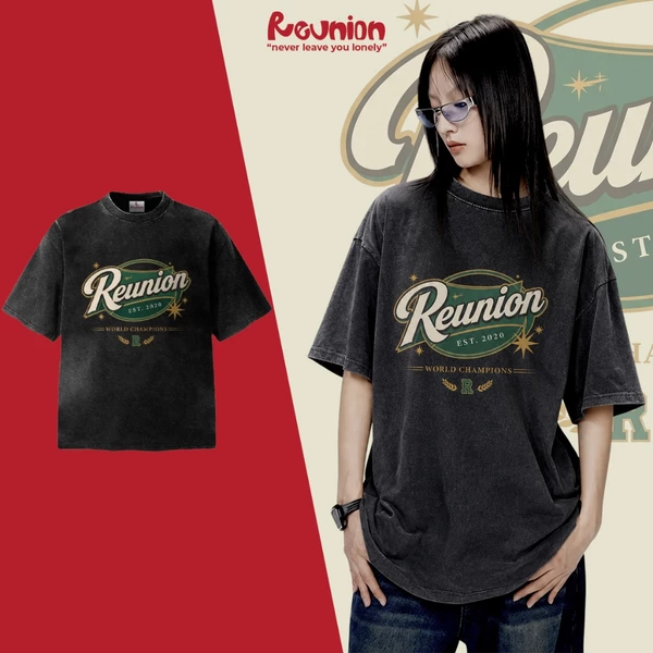 Áo Thun Washed REUNION  "WORLD CHAMPIONS" T-shirt TSW39