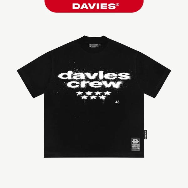 Áo phông in hình form rộng nam nữ DAVIES tay ngắn hoạ tiết in tràn viền thun co giãn đường phố Obscure Mist Tee | D-T57