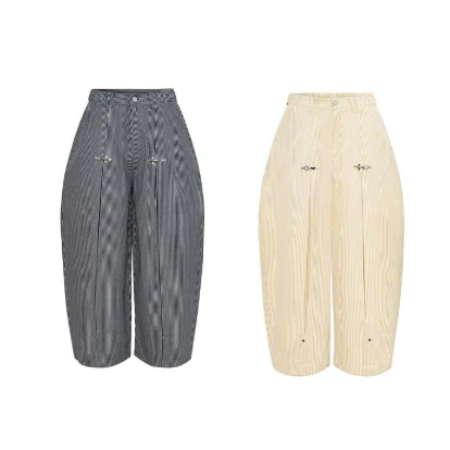 Quần kẻ RVB CELESTIAL Form Ống Rộng DENIM