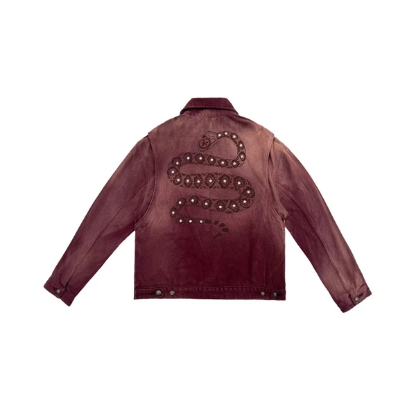 [DCxRS] Áo Khoác DirtyCoins Denim Western Rivet Snake Red