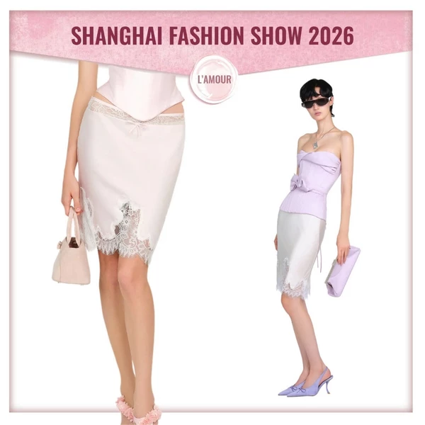 [MỞ BÁN] LSOUL - Chân Váy Chữ A Dáng Ngắn Phối Viền Ren Gấu Sang Trọng Quyến Rũ Đi Tiệc Haley Skirt CV26060760