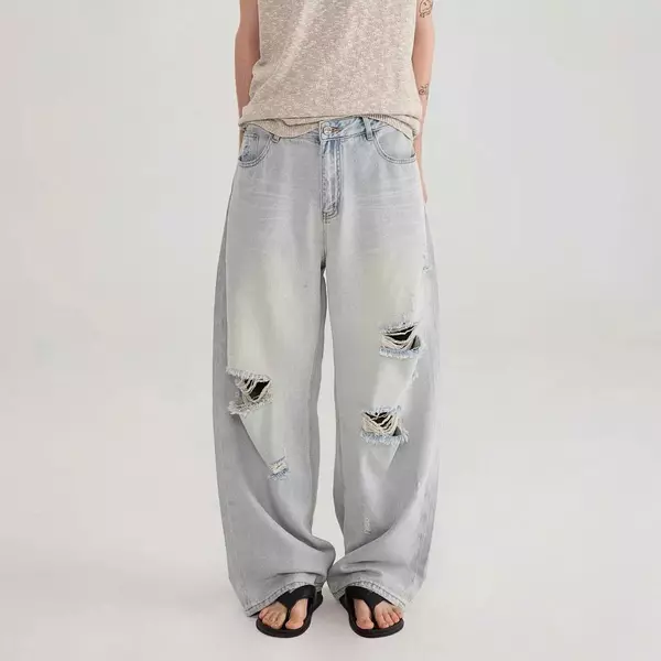 WHOSE x YC1996 PARACHUTE BAGGY JEANS - QUần Jeans Ống Rộng Wash 2 Màu Local Brand Unisex