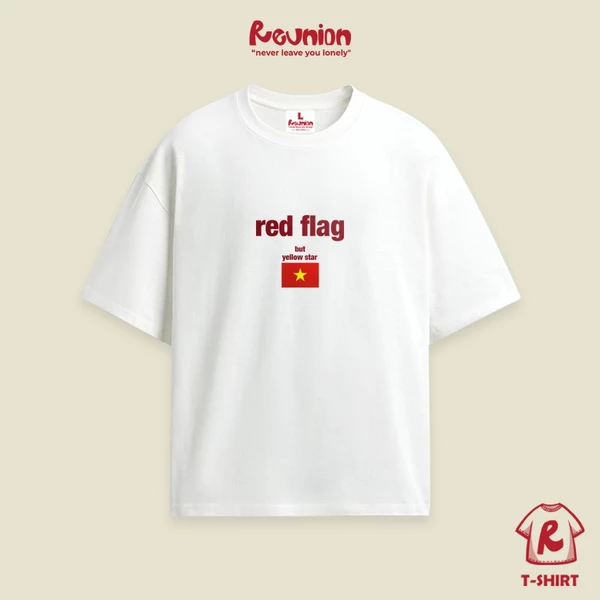 RNC RED FLAG Tee - Áo Phông Cổ Tròn REUNION Chất Liệu Thun Mỹ Co Giãn 2 Chiều Vừa Vặn TS361