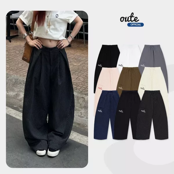 Quần Dài Kẻ Sọc Ống Rộng Outerity Striped / Form Rộng Unisex Mềm Mịn Thoáng Mát Nam Nữ