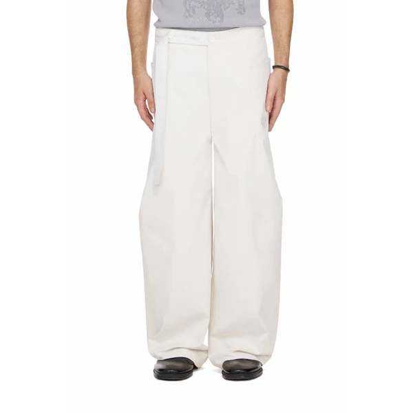 Quần Xếp Ly Dây Đai Eo Màu Trắng Ngà - BEUTER® x PALLADIUM WAIST-STRAP PLEATED PANTS - IVORY WHITE