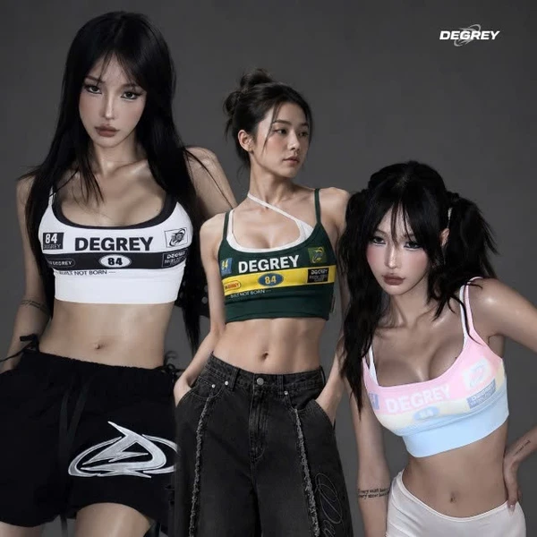 Áo thun Degrey Sport Bra màu CANDY/ GREEN/ BLACK