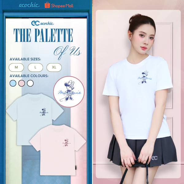 [LIVE KOL] Áo Phông Baby Tee ECOCHIC BB010A Hình In Mickey Dễ Thương Chính Hãng Bản Quyền Disney MICKEY COLLECTION