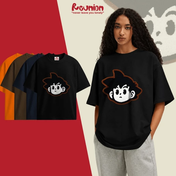 RNC Chenille Embroidery SONGOKU Tee - Áo Thun Thêu Xù 3D Brand REUNION