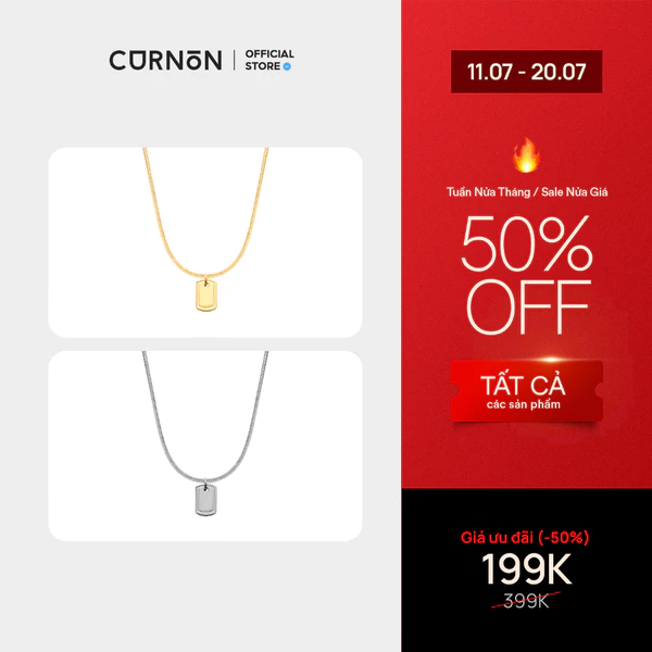 Vòng cổ nam Curnon Gary "URBANE" Collection  - Trang Sức Phong Cách, Tinh Tế - Chất Liệu Thép Không Gỉ