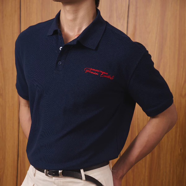 Áo Polo Nam Cộc Tay B Brown Form Regular Fit Hình Thêu 2D Cao Cấp – Henry Polo B Brown