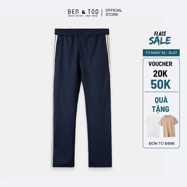 Quần Jogger BEN & TOD RE2120 BC218 chất liệu cotton co giãn thoáng mát cao cấp form Relax